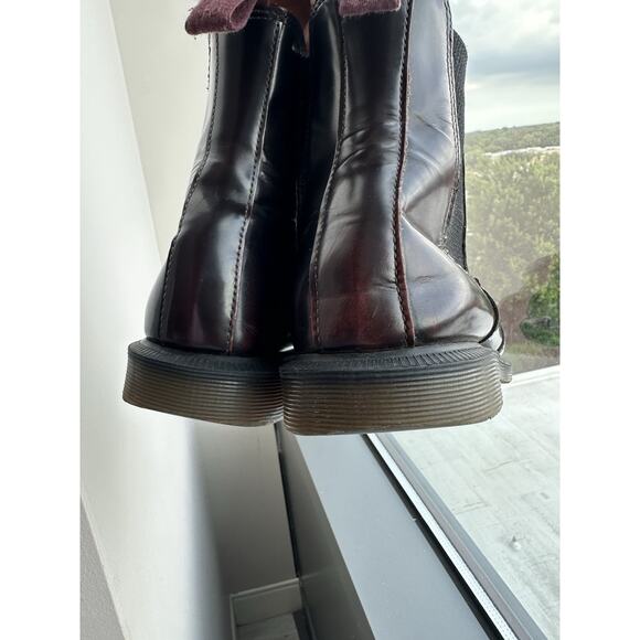 Dr. Martens Burgundy Leather Chelsea Ankle Boots Slip On Round Toe US 8 main image 13